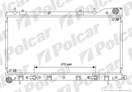 Радиаторы охлаждения - (45111FC300, 45111FC310, 45111FC320) Polcar 7239083K