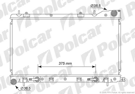 Радиаторы охлаждения - (45111SA010, 45119SA010, 45111SA011) Polcar 7241081K