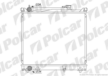 Радиаторы охлаждения - (177008E36, 1770077E30, 1770077E00) Polcar 7424083K