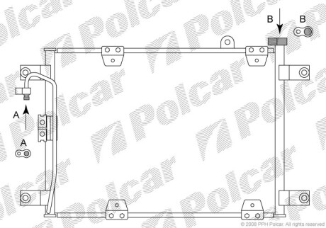 Радиаторы кондиционера - (9531065D11A01, 9531065D12, 9531065D11A00) Polcar 7424K8C1