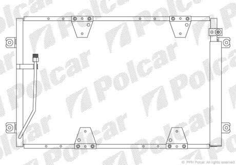 Радиаторы кондиционера - (9531065D20, 9531065D21) Polcar 7424K8C4