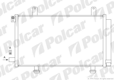 Радиаторы кондиционера - (71747380, 9531079J00, 9531079J01) Polcar 7435K81K