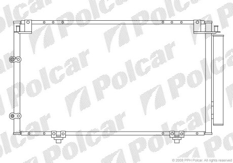 Радиаторы кондиционера - (8846006140, 8846006070) Polcar 8137K8C1