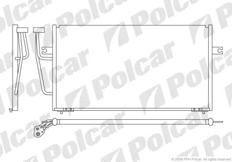 Радиаторы кондиционера - (30871579, 4945635) Polcar 9040K8C1S