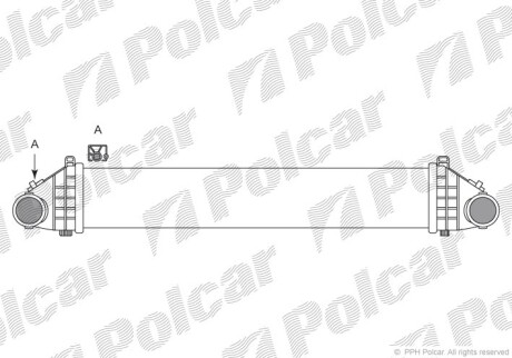 CHODNICA POWIETRZA (INTERCOOLER) /Q/ - (30741631, 31317905, 31338118) Polcar 9043J81X (фото 1)