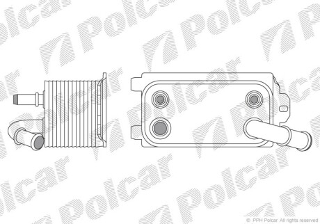 Радиаторы масла - (6G917A095, 30645800, 30792231) Polcar 9071L8-1