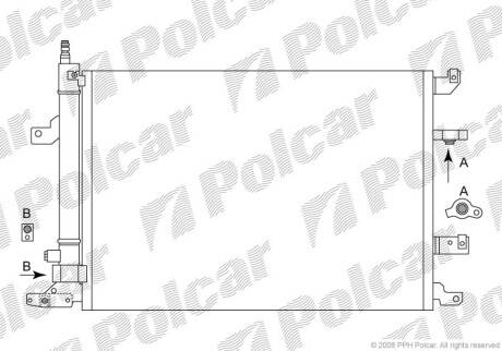 Радиаторы кондиционера - (31267191, 31267200, 30781281) Polcar 9080K8C2