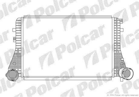 Радиаторы воздуха (Интеркулеры) - (1K0145803S, 1K0145803T, 3C0145805P) Polcar 9513J8-1