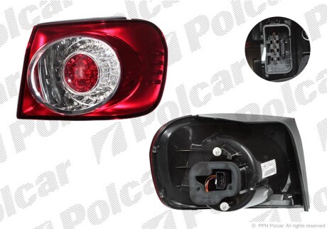 Lampa tylna - (5M0945095E, 5M0945095F, 5M0945095G) Polcar 951987V