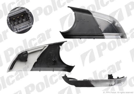 Указатель поворота боковой - (1Z0857538A, 1Z0949102C, 6Q0857522J) Polcar 9527206X