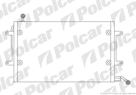 Радиаторы кондиционера - (1H2820413A, 1H1820413A, 1H1820413) Polcar 9538K8C1