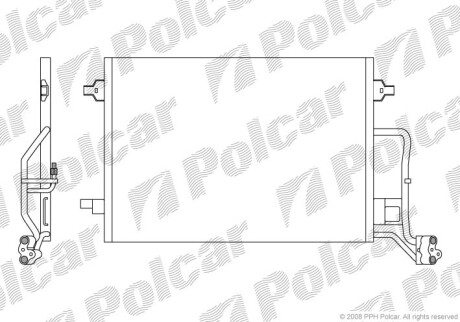 Skraplacz klimatyzacji - (3B0260401, 3B0260401A, 3B0260401B) Polcar 9549K8C1S