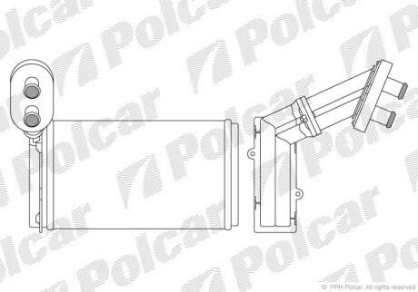 Радиаторы обогрева - (1072814, 1528756, 7291900) Polcar 9550N8-1