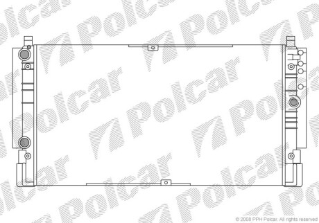 Vw transporter (t4),caravelle,multivan 07.90 - 03.03 :радиатор охлаждения 2,5 d - Polcar 956608A1