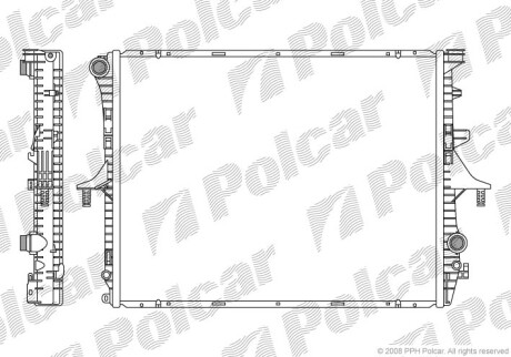 Chіodnica wody - (7L0121253, 7L0121253A, 7L6121253A) Polcar 9580081X