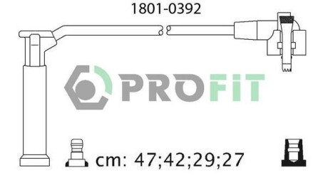Провід запалювання Ford Mondeo 1.6-2.0i 16V 93- (к-кт) - (1012436, 1063615) PROFIT 1801-0392