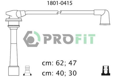 Комплект проводів високої напруги - PROFIT 1801-0415