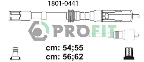 Комплект проводів високої напруги - ((06A905409G)) PROFIT 1801-0441 (фото 1)