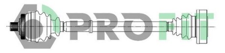 Піввісь (передня) (R) Audi A4 1.8/T 95-01/VW Passat B5 1.8/2.0 96-05 (33z/28z/635mm) (+ABS45z) МКПП - ((8D0407272AQ, 8D0407452AV, 8D0407452AX)) PROFIT 2730-0200 (фото 1)