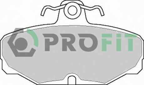 Комплект гальмівних накладок, дискове гальмо - PROFIT 5000-0398