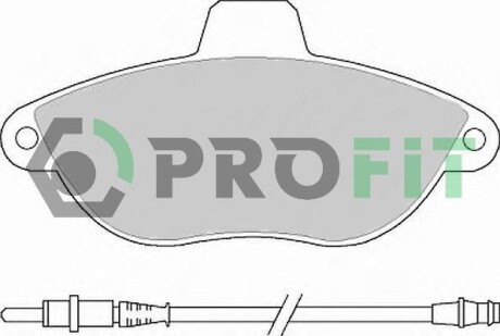 Комплект гальмівних накладок, дискове гальмо - PROFIT 5000-1002