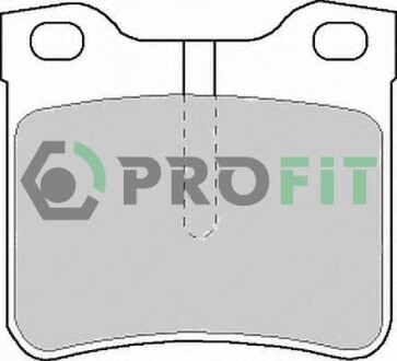 Комплект гальмівних накладок, дискове гальмо - PROFIT 5000-1044