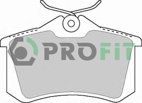 Комплект гальмівних накладок, дискове гальмо - PROFIT 5000-1083