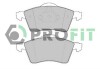 Комплект гальмівних накладок, дискове гальмо - (7D0698151, 7D0698151E) PROFIT 5000-1163 (фото 1)