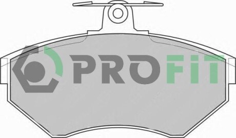 Комплект гальмівних накладок, дискове гальмо - PROFIT 5000-1312