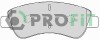 Комплект гальмівних накладок, дискове гальмо - (425218, 425221, 425238) PROFIT 5000-1399 (фото 1)