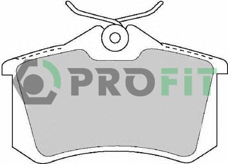 Комплект гальмівних накладок, дискове гальмо - PROFIT 5000-1491