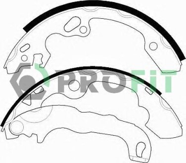 Колодки гальмівні (задні) Ford Focus 98- (барабанні) (203,2x38) - PROFIT 5001-0565