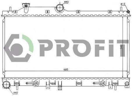 Радіатор, система охолодження двигуна - PROFIT PR 2910A2