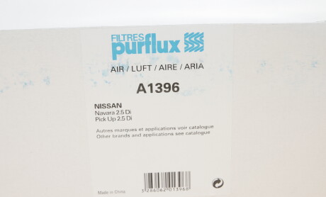 Фото 5 - Повітряний фільтр Purflux A1396