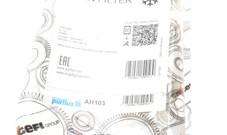 Фото 2 - Фильтр салона Purflux AH103