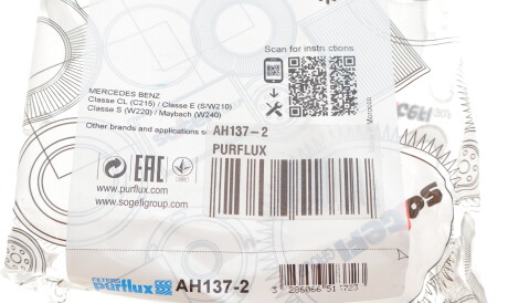 Фото 3 - Фільтр салону Purflux AH137-2 (AH1372)