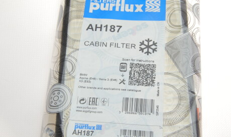 Фото 2 - Фильтр салона Purflux AH187