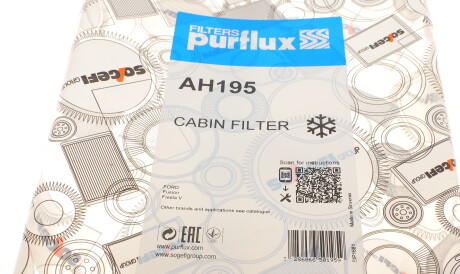 Фото 3 - Фільтр салону Purflux AH195