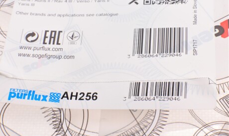 Фото 2 - Фильтр салона Purflux AH256