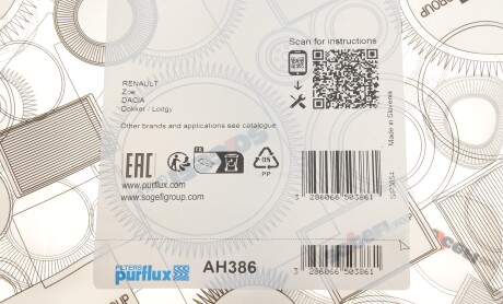Фото 4 - Фильтр салона Purflux AH386