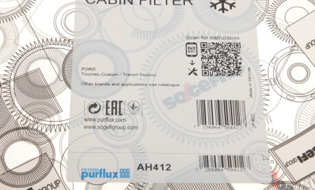 Фото 6 - Фильтр салона Purflux AH412