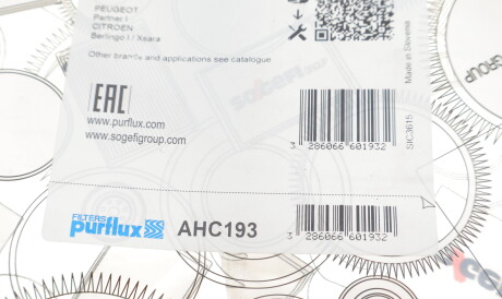 Фото 3 - Фильтр салона Purflux AHC193