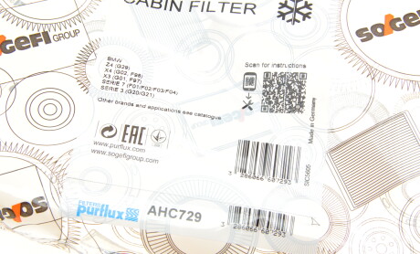 Фото 5 - Фільтр салону Purflux AHC729
