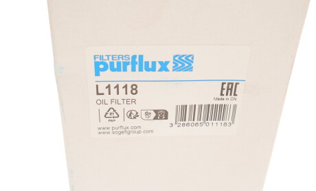Фото 6 - Масляный фильтр Purflux L1118