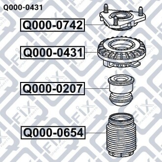 Фото 3 - Подшипник амортизатора Q-fix Q0000431