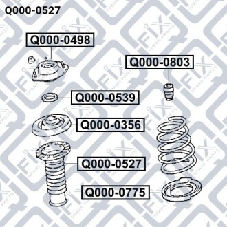 Пильовик переднього амортизатора - (481570E010, 4815728020, 4815733030) Q-fix Q0000527