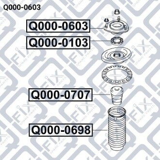Фото 3 - Опора стойки амортизатора Q-fix Q0000603