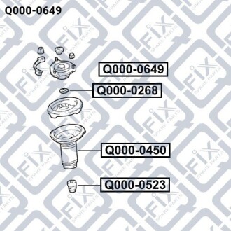 Фото 3 - Опора стійки амортизатора Q-fix Q0000649