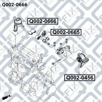 Фото 3 - Подушка двигателя Q-fix Q0020666