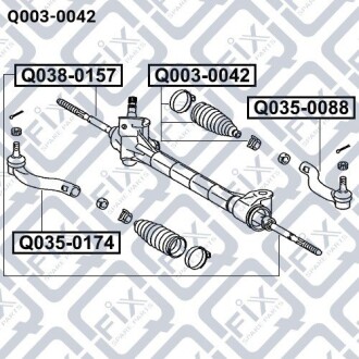 Пильовик рульової рейки - Q-fix Q0030042